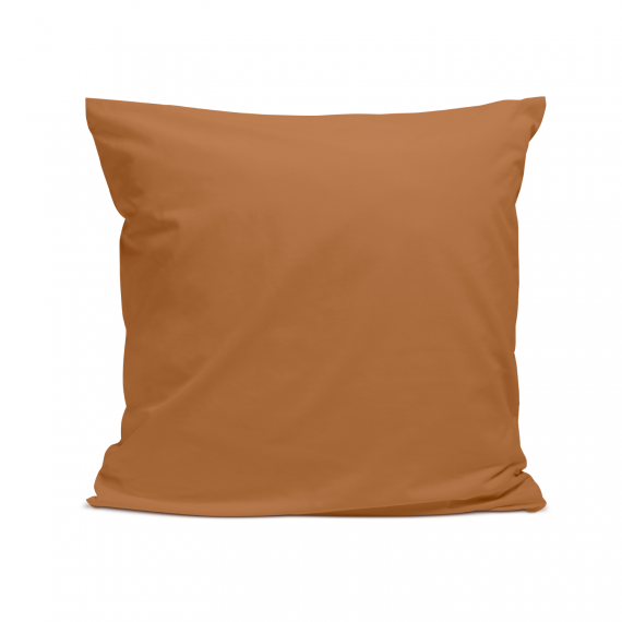 Taie d'oreiller percale - terracotta