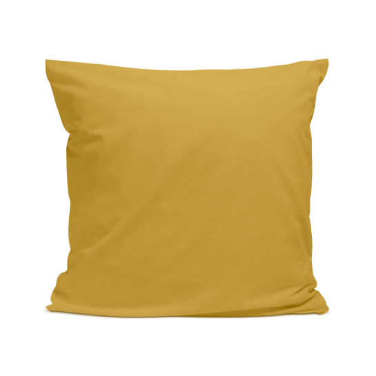 Taie d'oreiller percale de coton - Moutarde