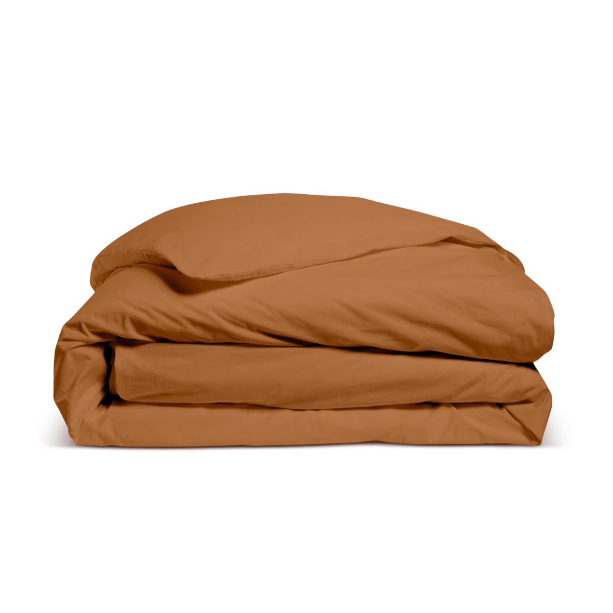 Parure de lit percale 2 personnes - terracotta