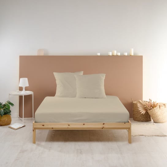 Drap Housse uni percale - lin