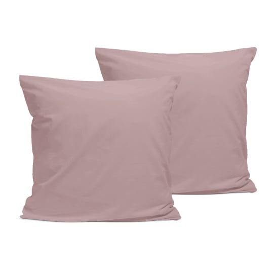 Lot de 2 Taies d'oreiller percale de coton - Couleur Lilas
