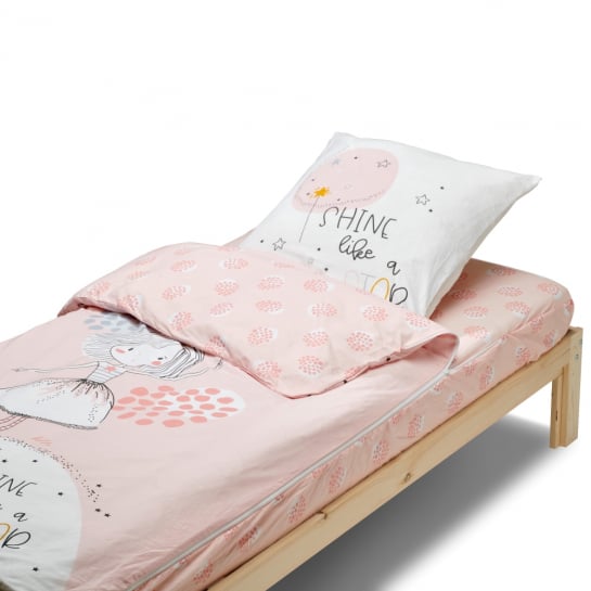 vidaXL Jeu de couette pour enfants 3 pcs Blanc 120x150 cm/40x60 cm