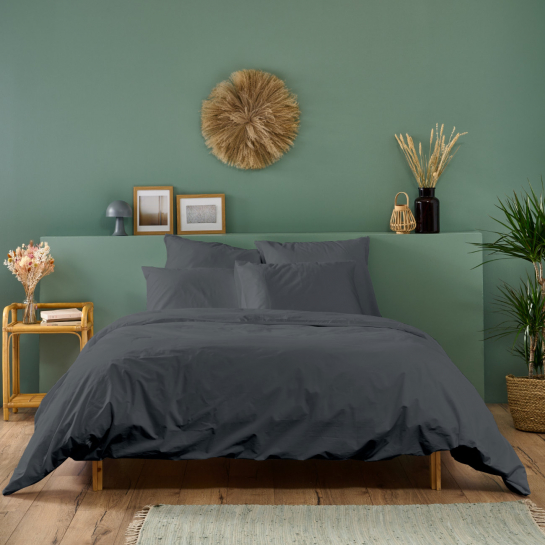 Housse de couette percale - Anthracite