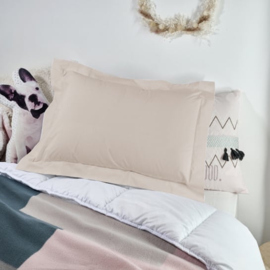 Taie oreiller enfant, Coton percale blanc 80 fils