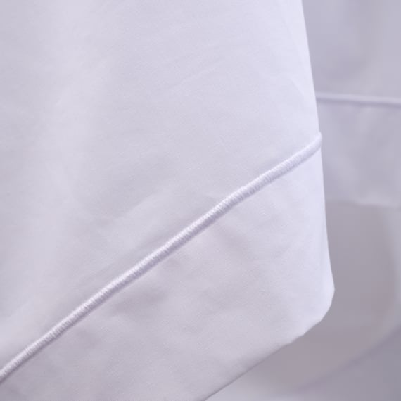 Taie de traversin percale - Blanc