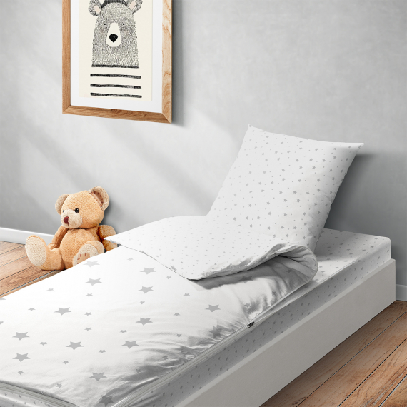Caradou Kinderbettwäsche Koala – 3-teilig, 90x190 Cm, Baumwolle, Blau
