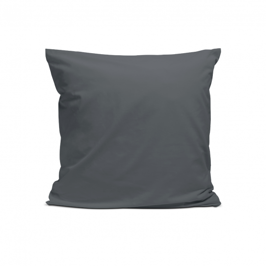 Taie d'oreiller percale de coton - Anthracite